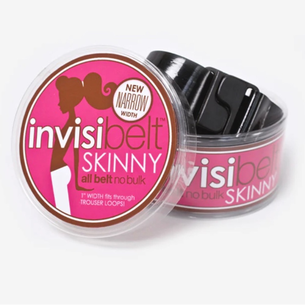 NWT INVISIBELT Skinny Narrow width belt black